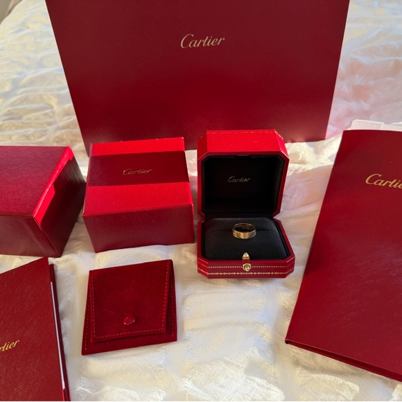 Cartier Jewelry - Cartier LOVE Ring yellow gold size 51 full box set + receipt+ certificate.